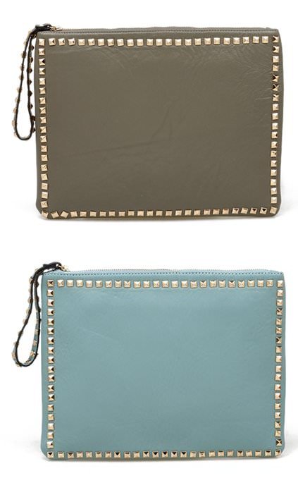 valentino studded clutch