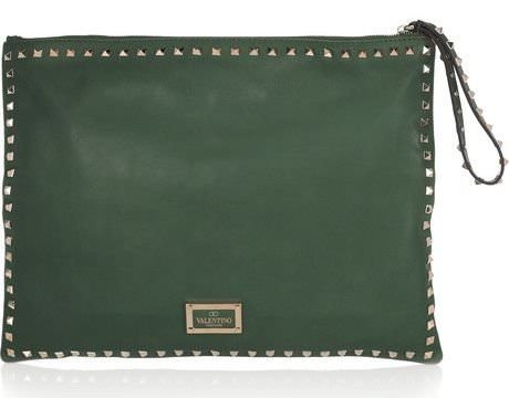 valentino studded clutch