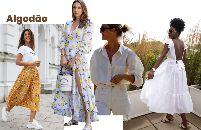 Algodão é um tecido leve e confortável que está sempre presente nos looks de verão